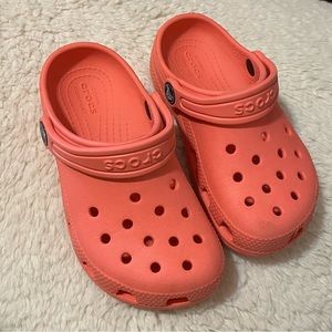 Girls Coral Crocs
